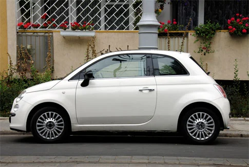 fiat 500 weißer Fiat 500 – Beispiel für Gebrauchtwagenankauf Wittstock/Dosse